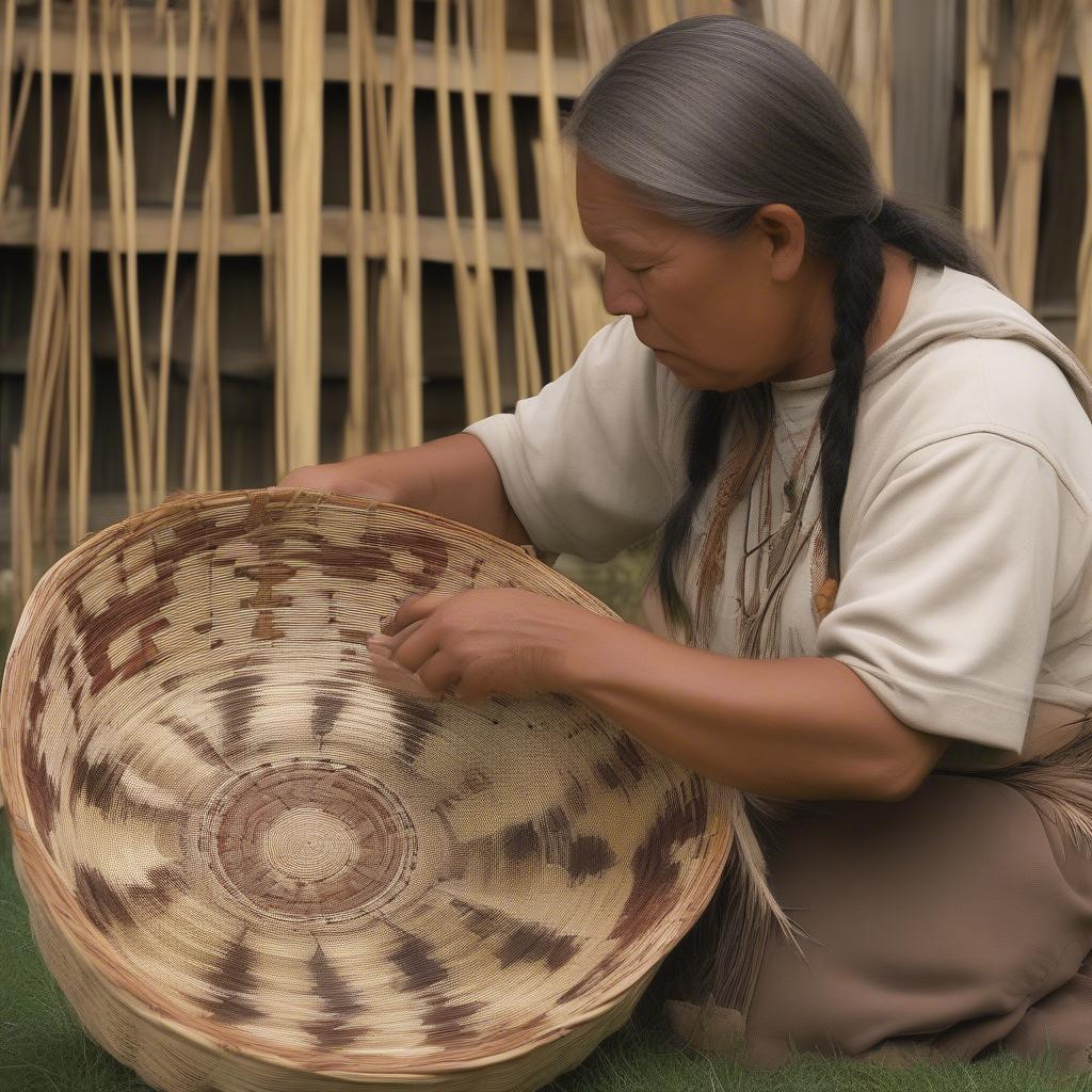 Native American basket weaving traditions in Indiana