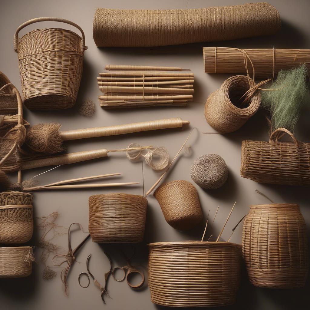 Basket Weaving Materials: Exploring the versatility of natural fibers like wicker, rattan, and seagrass.