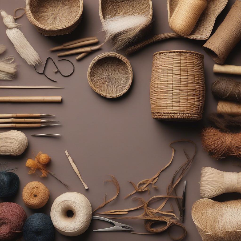 Basket Weaving Materials and Tools