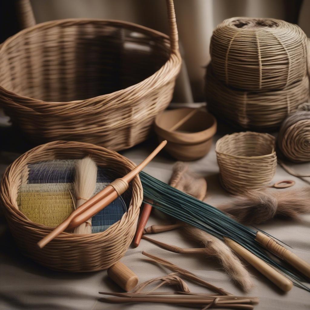 Basket Weaving Materials and Tools