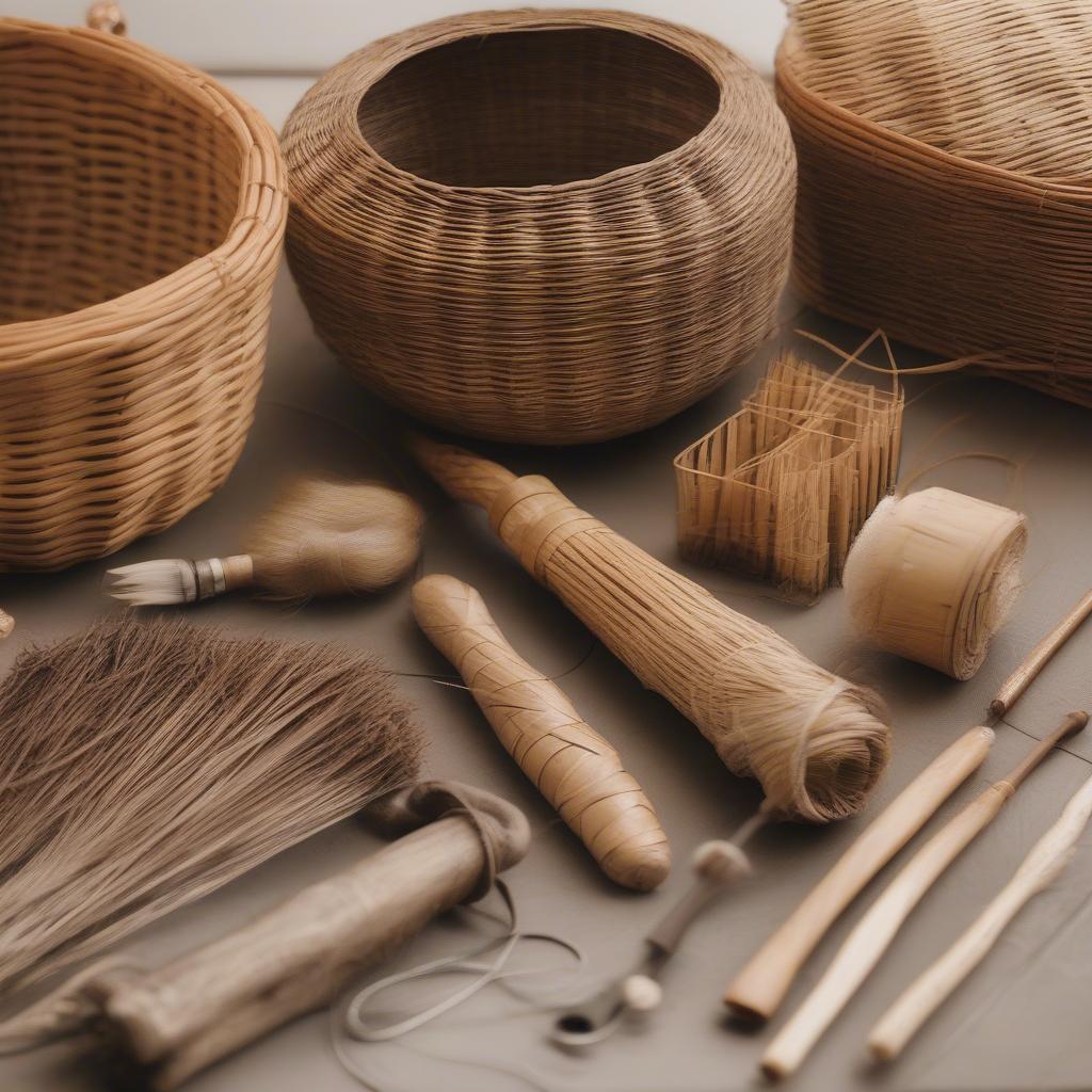 Basket Weaving Materials and Tools