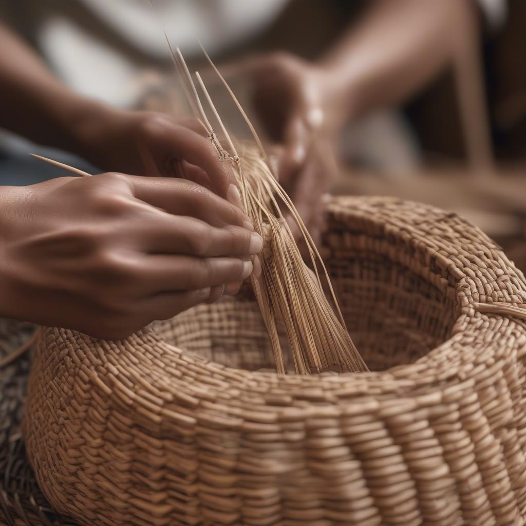 Basket Weaving with Natural Materials