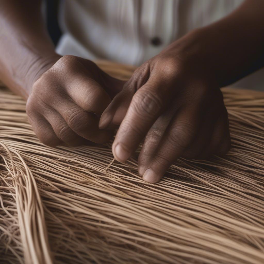 Basket Weaving Process and Material Interaction