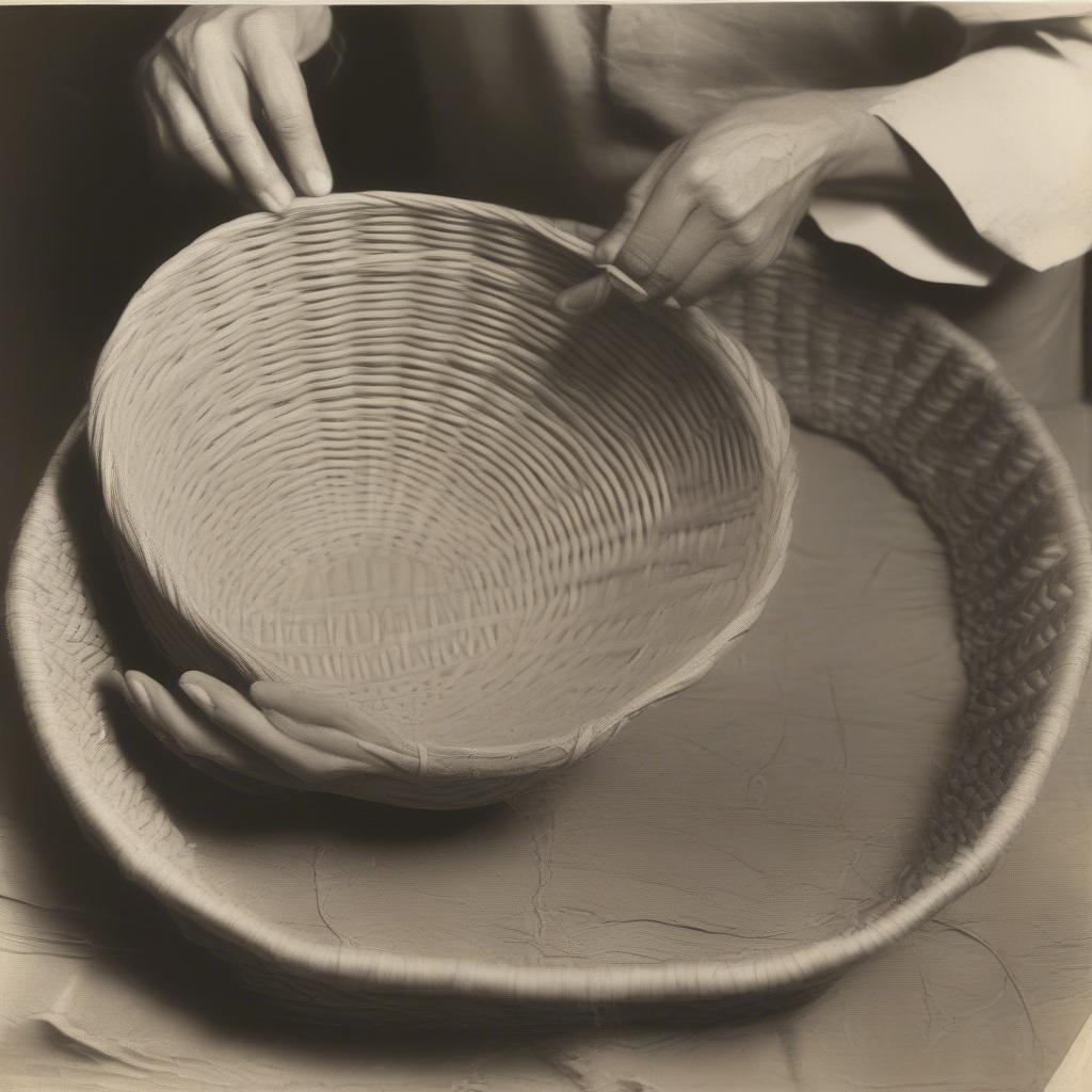 Shaping a Woven Basket