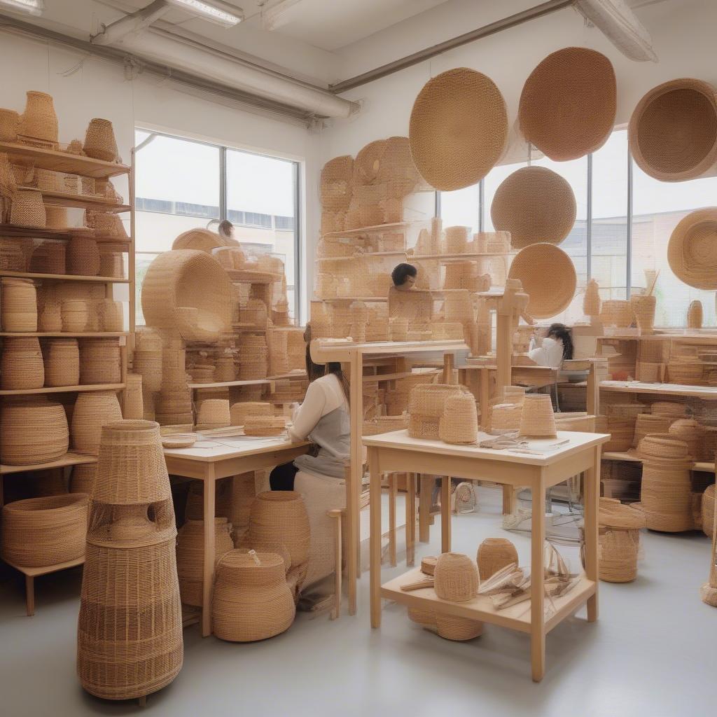 Rattan Basket Weaving Studio in Vancouver