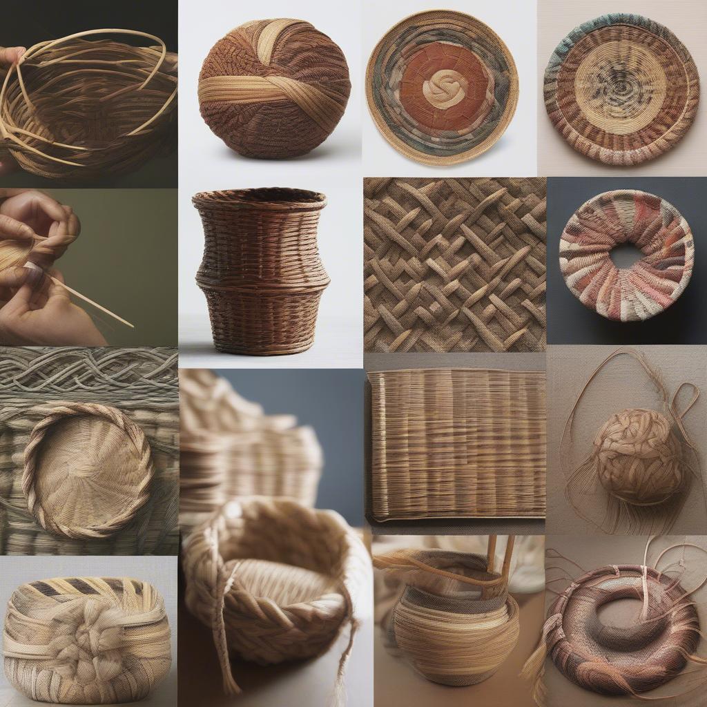 Various basket weaving techniques