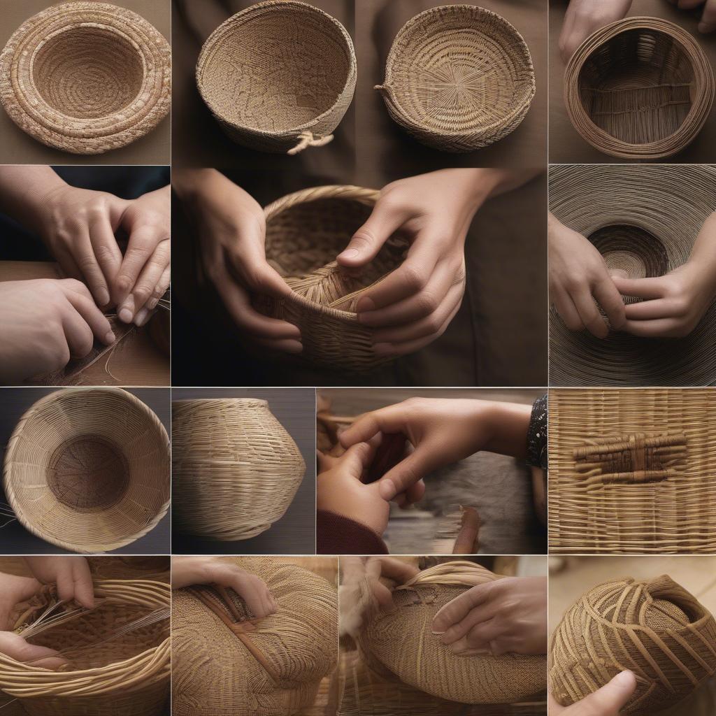 Various Basket Weaving Techniques Demonstrated