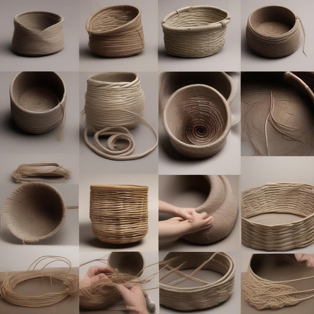 Coiling, Plaiting, and Twining Basket Weaving Techniques