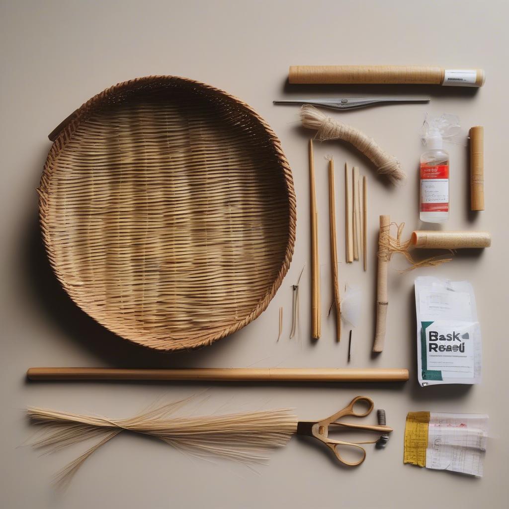 Basket Weaving Tools and Materials