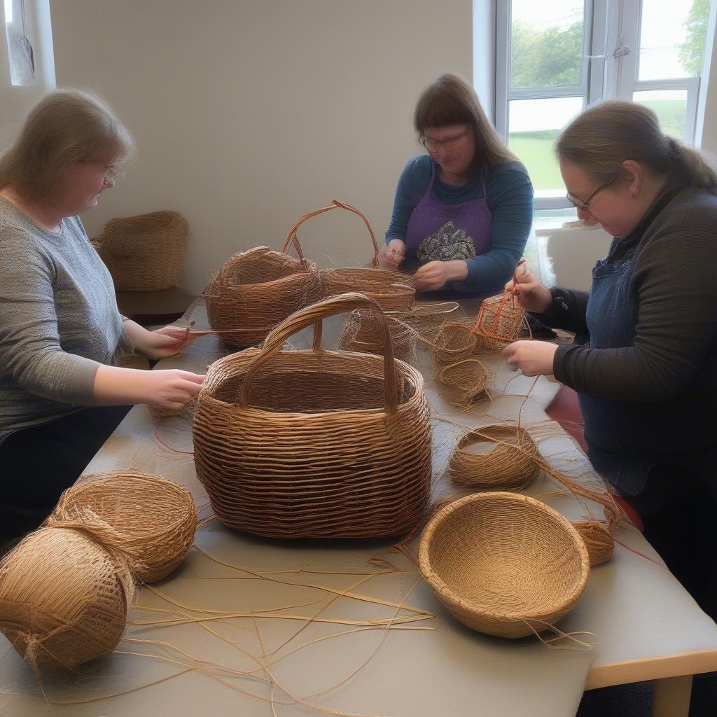 Basket weaving workshop in Northern Ireland