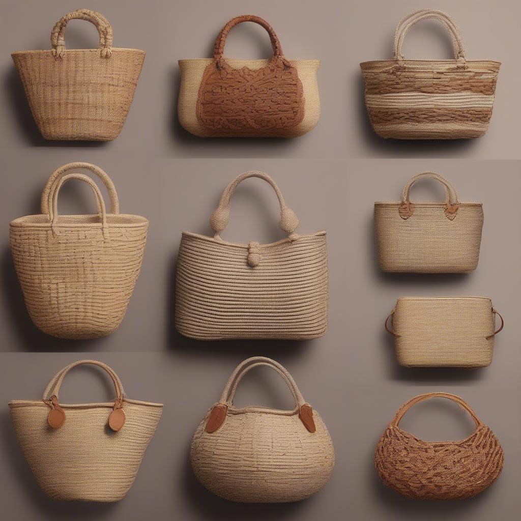 Variety of Basket Woven Bags