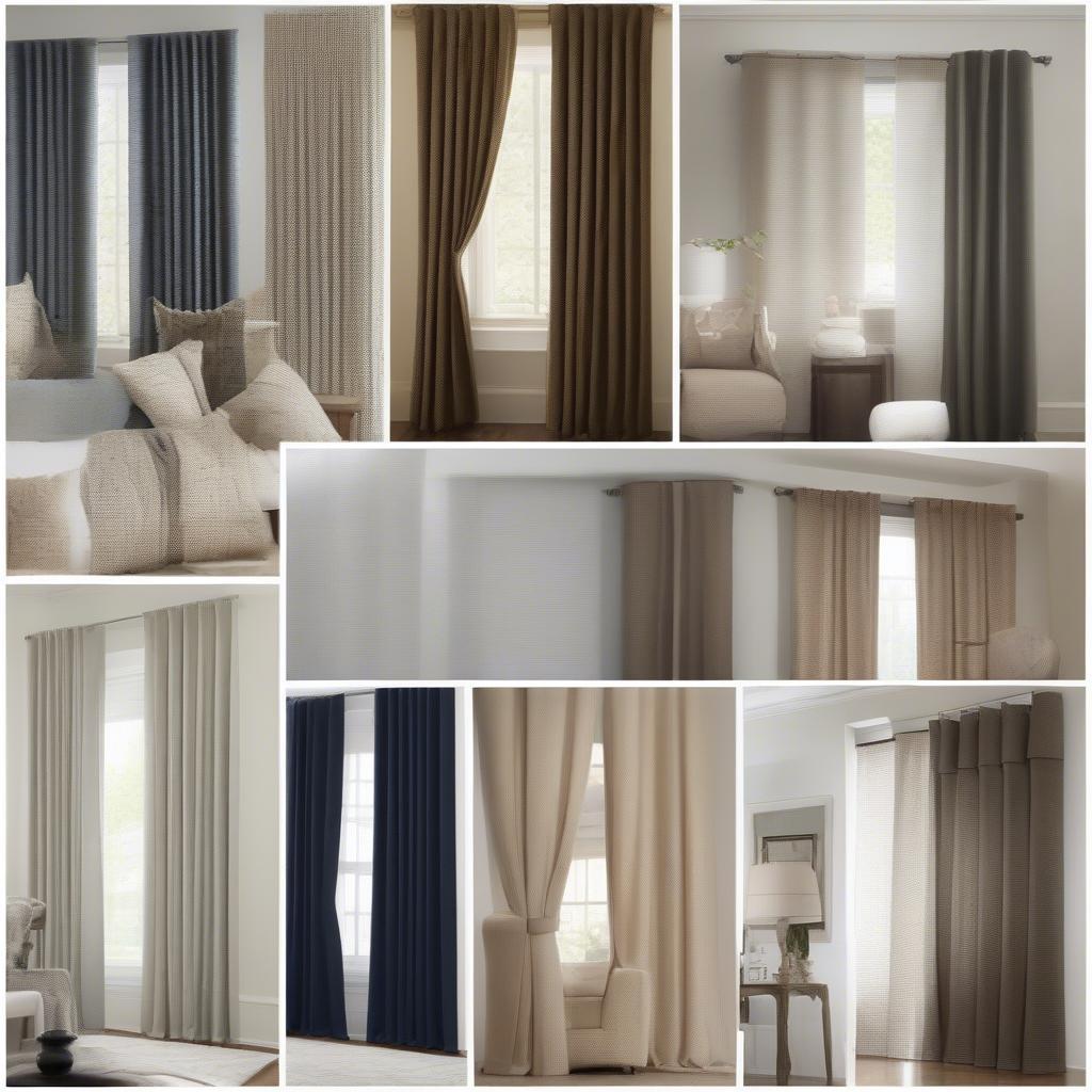 Basketweave Curtains in Different Room Settings