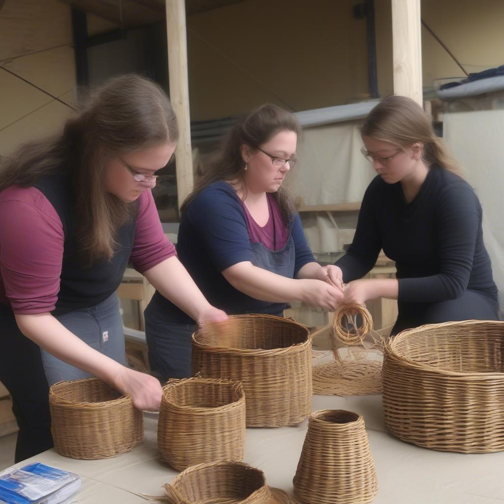 Beginner Basket Weaving Workshop in North Devon