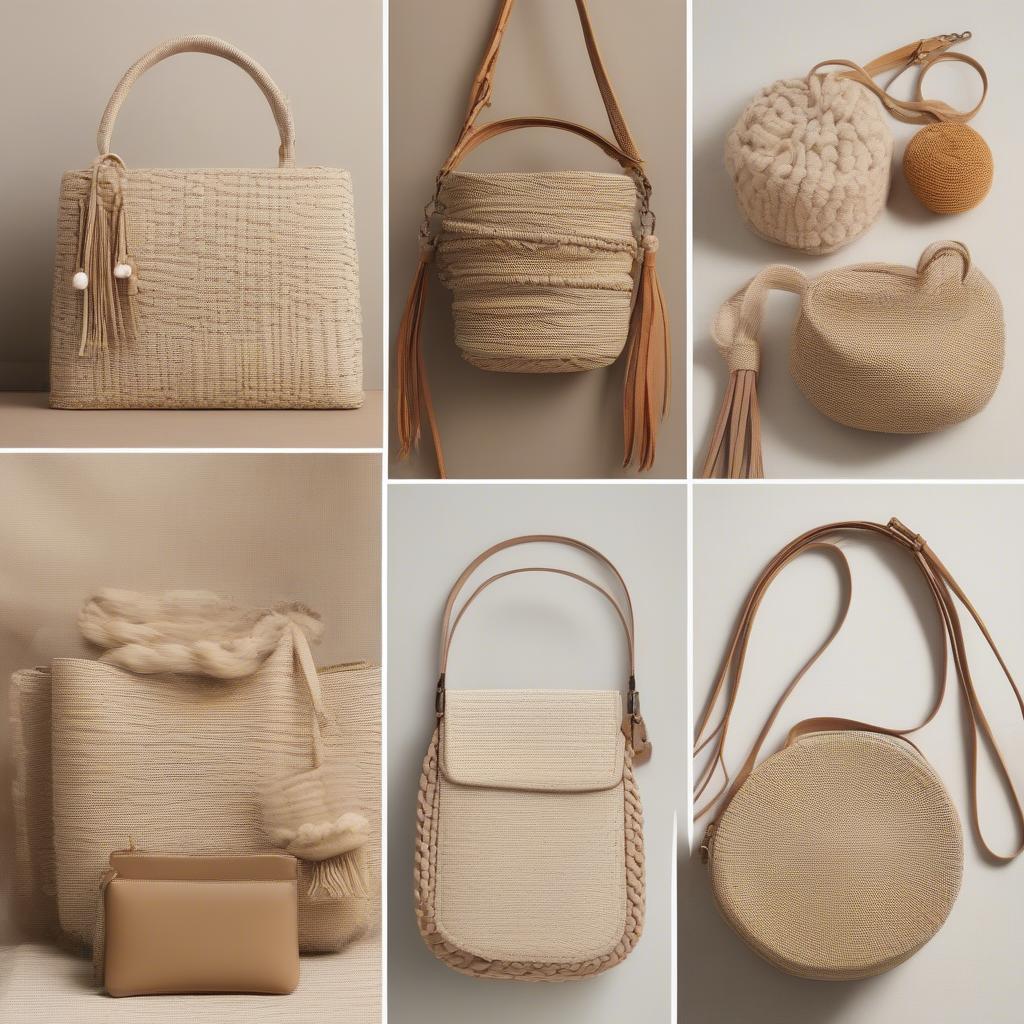 Different Styles of Beige Woven Crossbody Bags