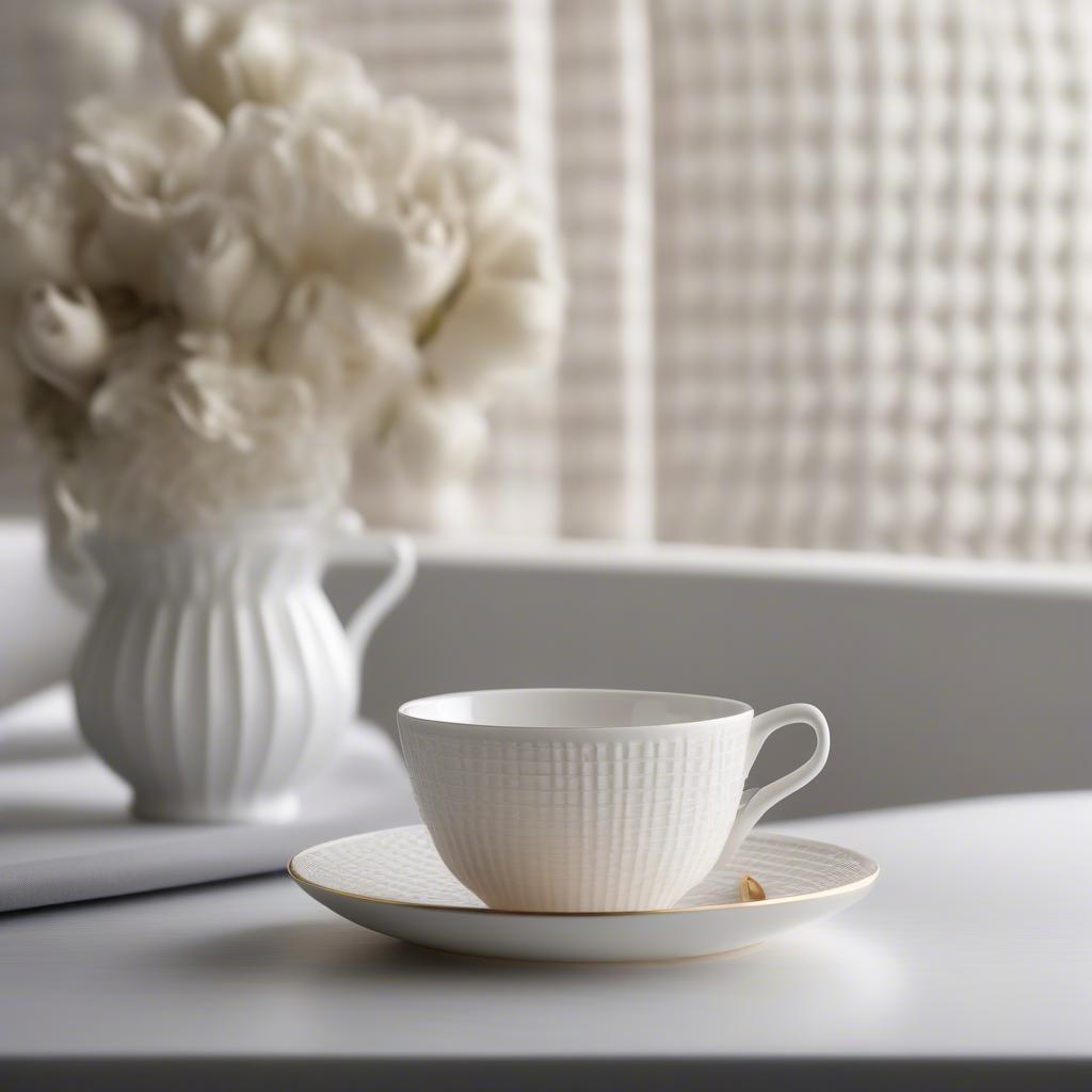 Bernardaud Basket Weave Tea Cup