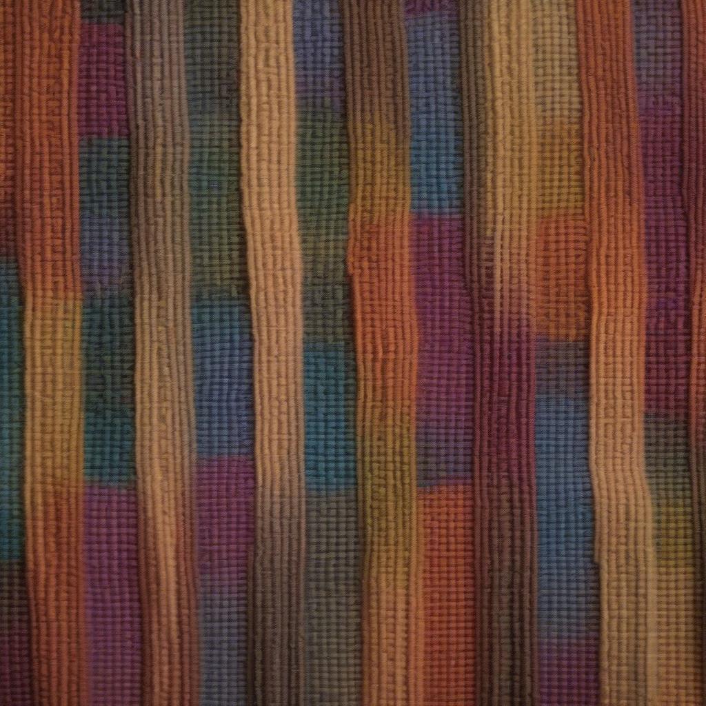 Close-up of a Bernat Basket Weave Afghan showcasing the intricate texture and yarn details