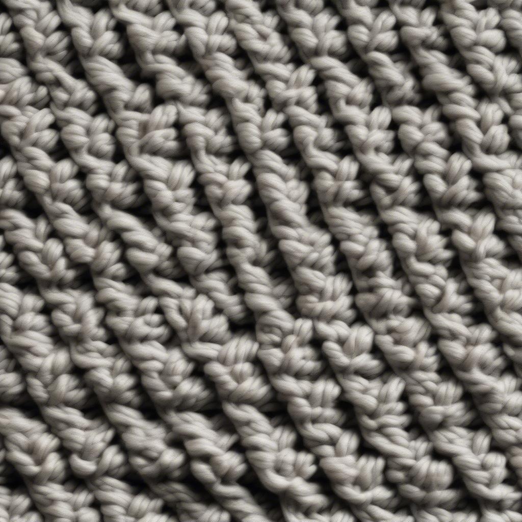 Close-up view of the Bernat Basket Weave Stitch