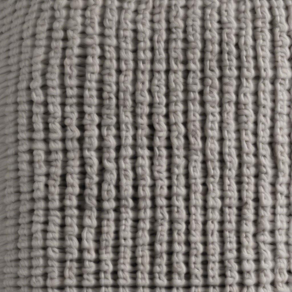 Close-up of Bernat Blanket Yarn Basket Weave Stitch