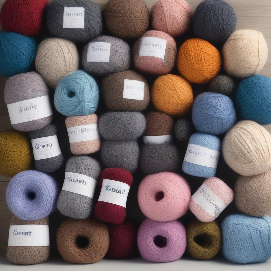 Various Bernat Yarns suitable for Basket Weave