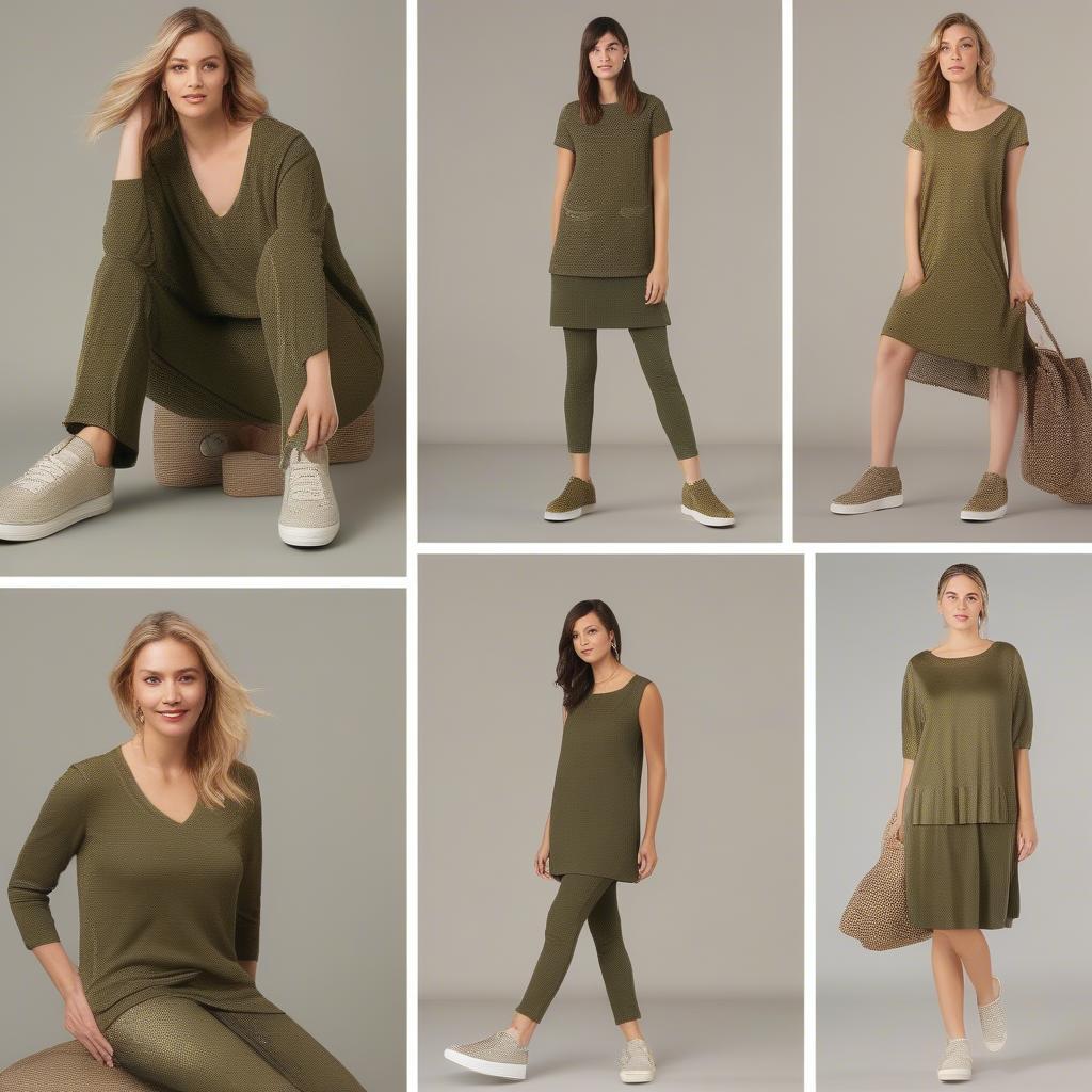 Bernie Mev Vivaldi Olive Shimmer sneakers styled with different outfits