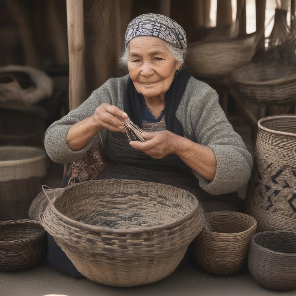 Portrait of a Bershaba Basket Weaver