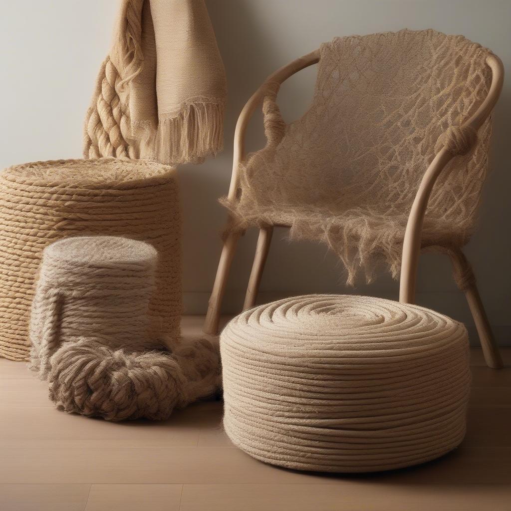 Natural fibers like jute and sisal are popular choices for chair weaving.