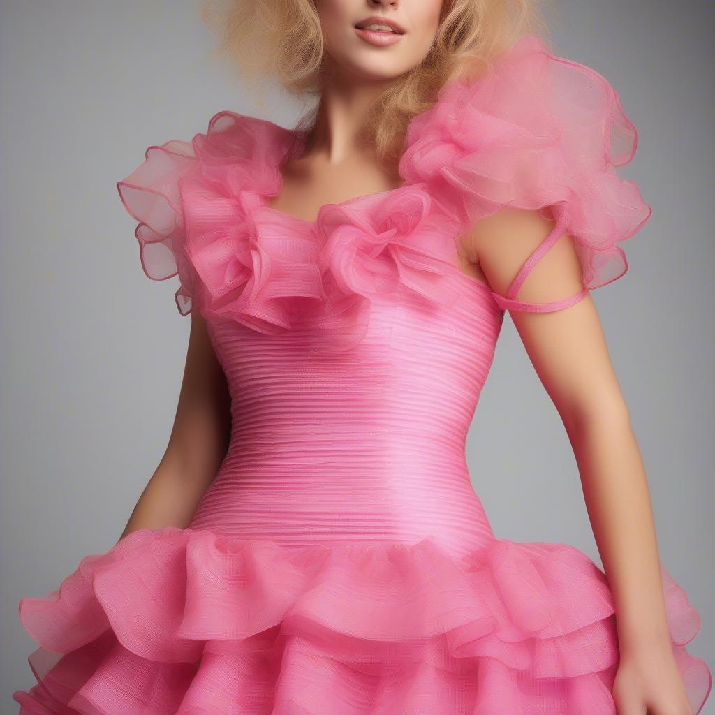 Betsey Johnson Basket Weave Organza Dress