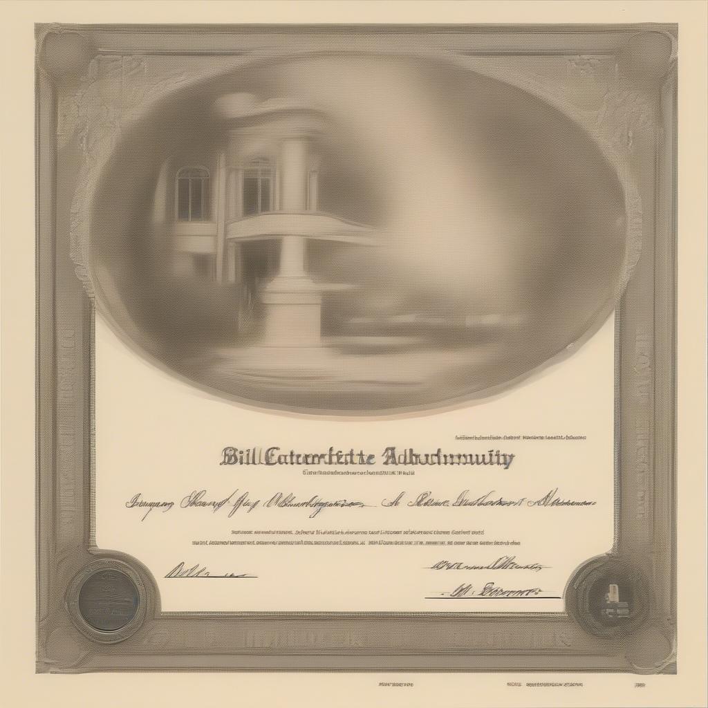 Bill Burkette Art Authentication Certificate