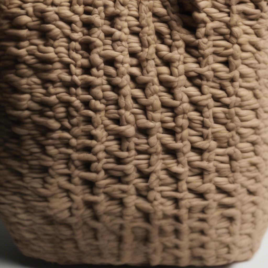 Close-up view of a Bindya NY woven bag showcasing the intricate details and craftsmanship.