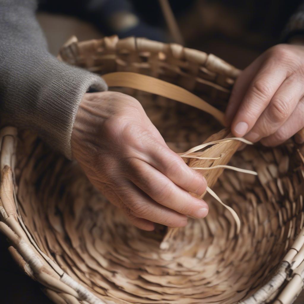 Crafting a Basket from Birch Bark