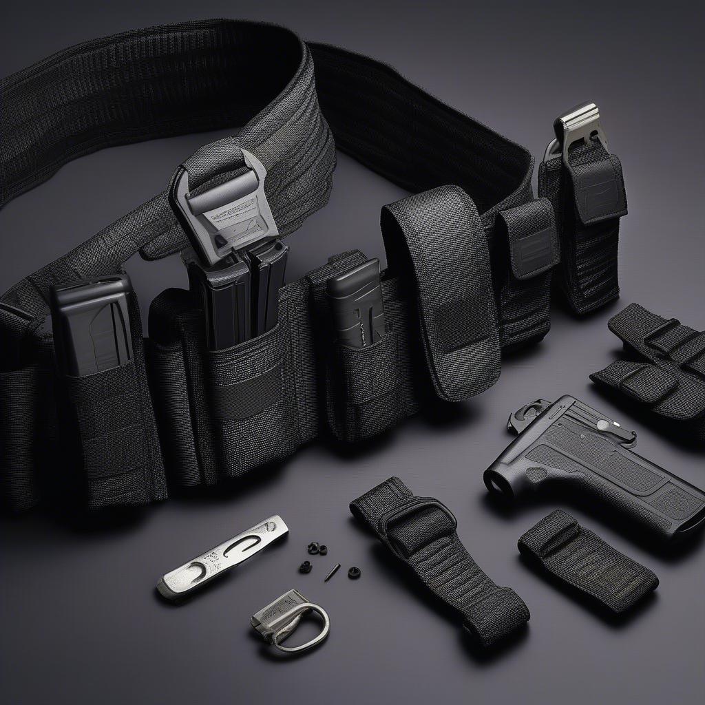 Black Basket Weave Tactical Gear