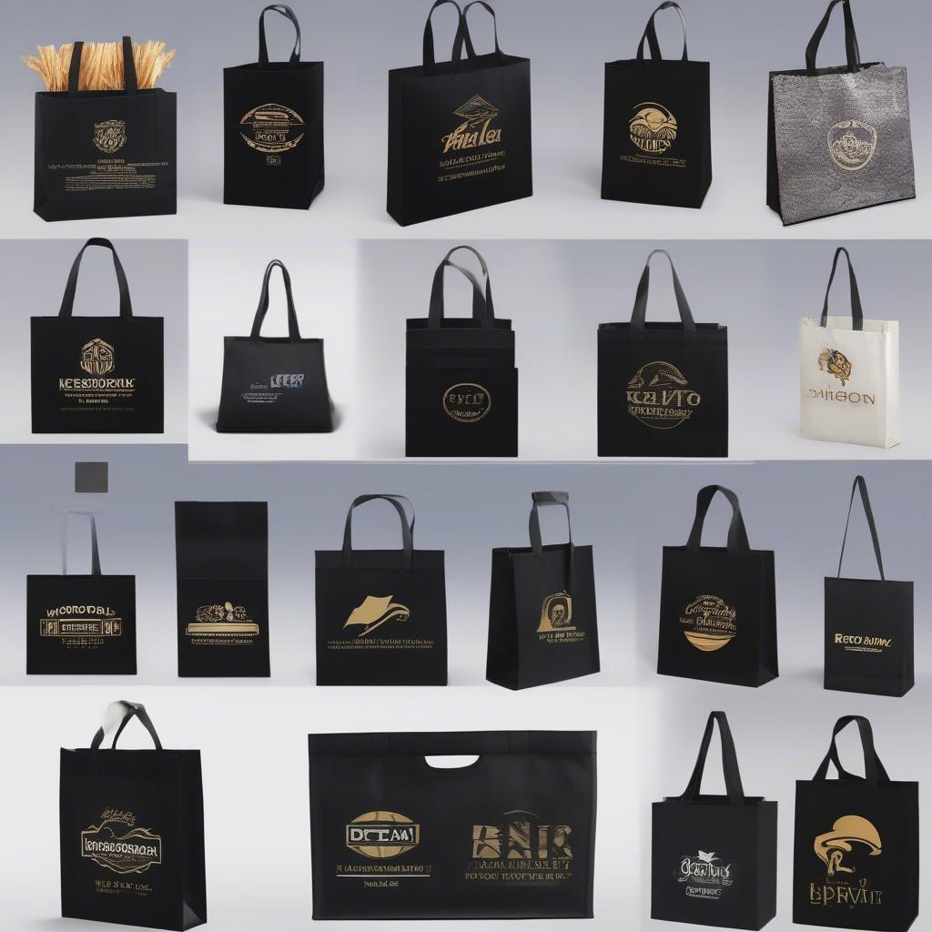 Black Non-Woven Bags with Custom Printing for Different Businesses