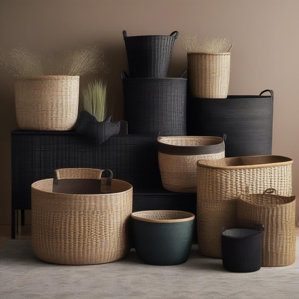 Comparing Different Materials for Black Weave Storage Baskets