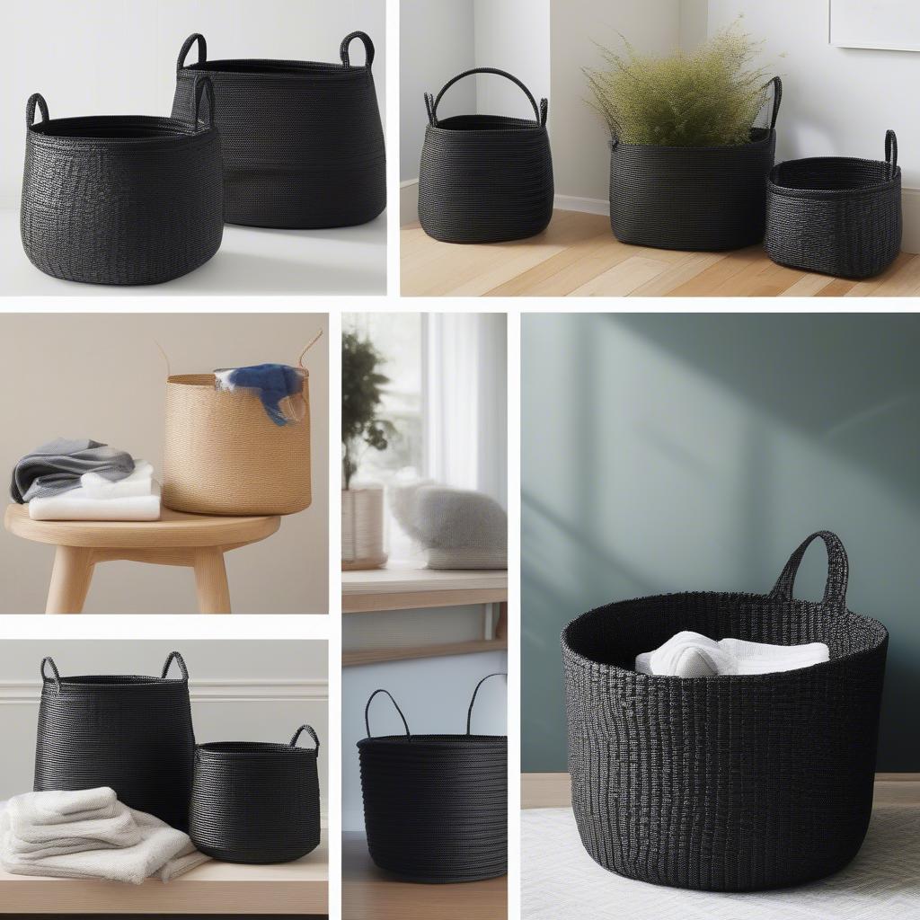 Styling Tips for Black Weave Storage Baskets in Different Rooms