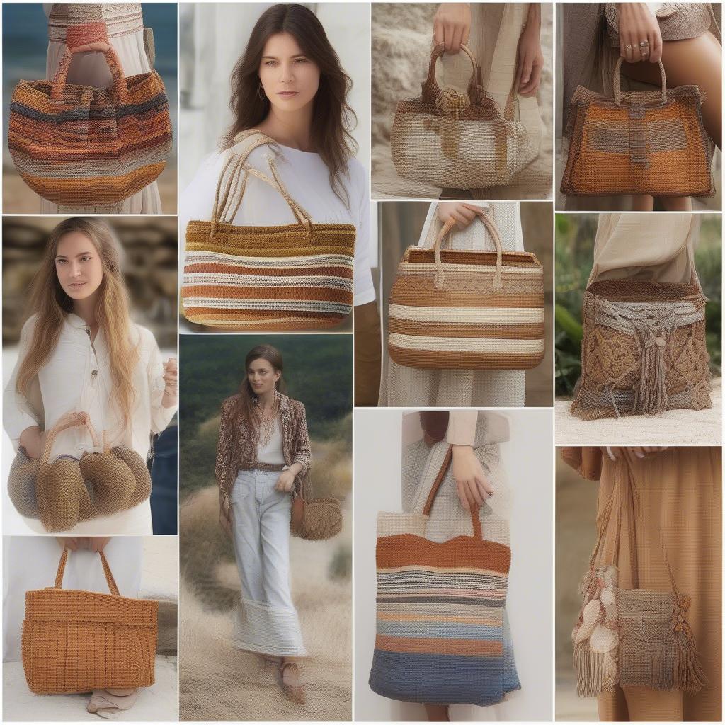 Boho woven bags as a timeless fashion trend