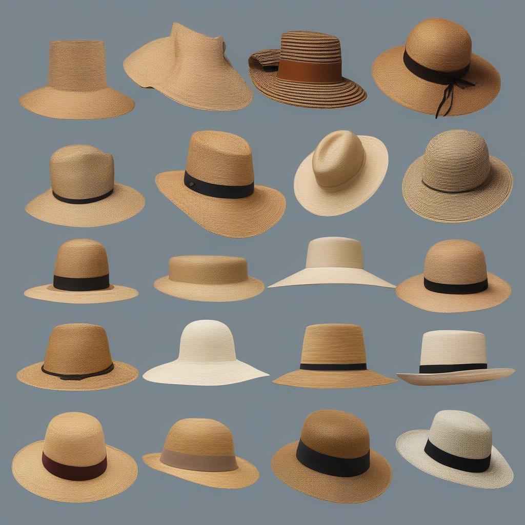 Different Boony Straw Weave Hat Styles