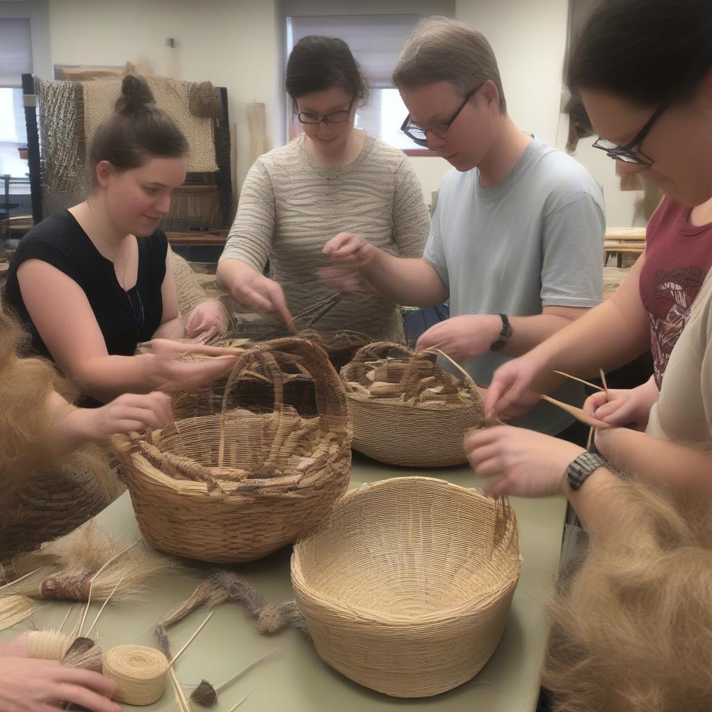 Beginner Basket Weaving Class in Boston