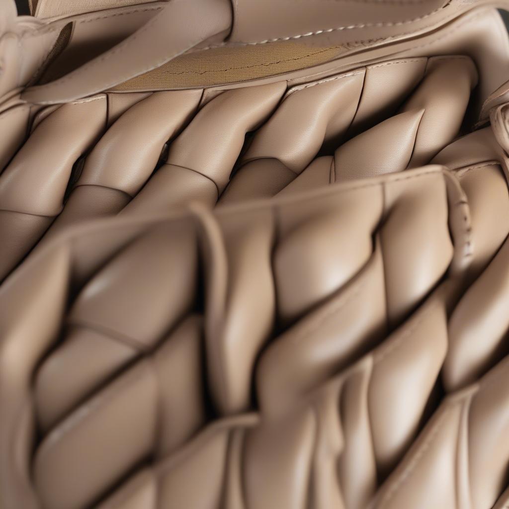 Close-up of the Intrecciato Weave on a Bottega Veneta Cassette Bag