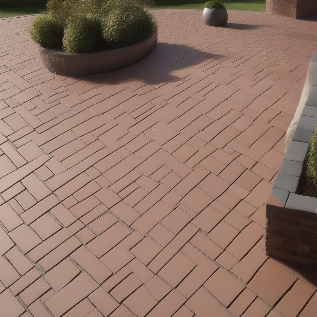 Box Basket Weave Brick Patio Design