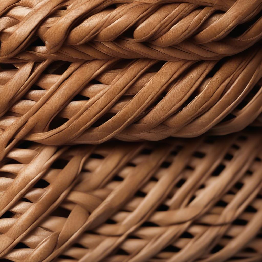 Close-up of a Brown Talbots Wicker Shoulder Bag