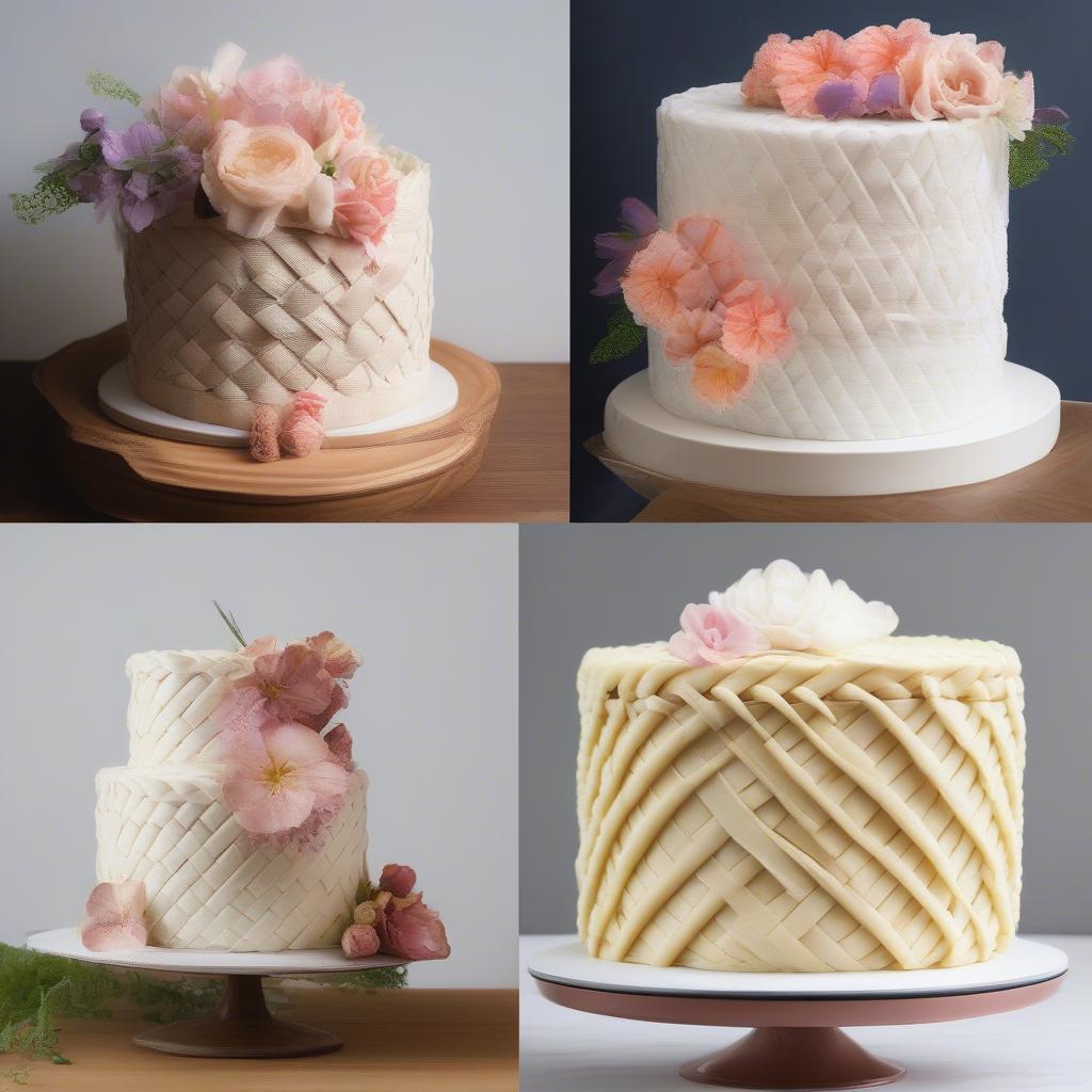 Cake Basket Weave Design Variations