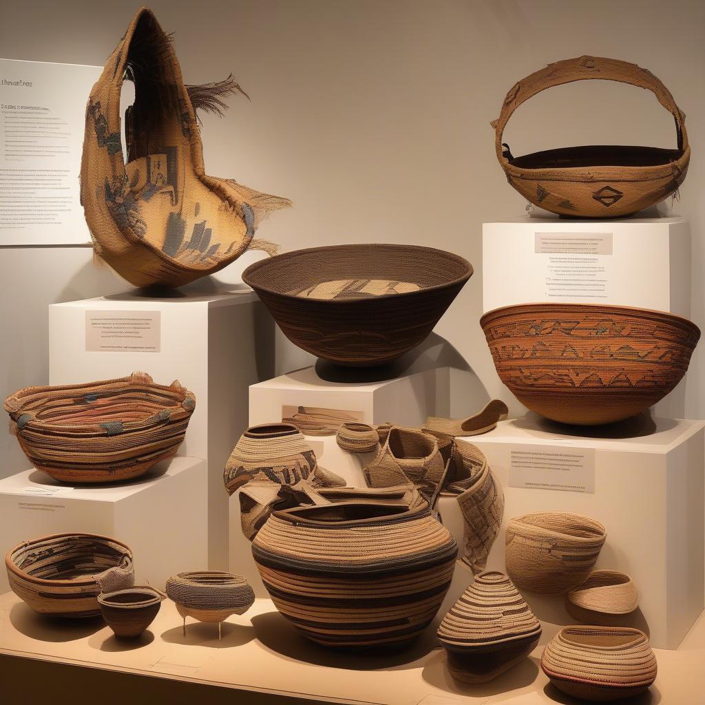 California Native American Basket Exhibition at a Museum