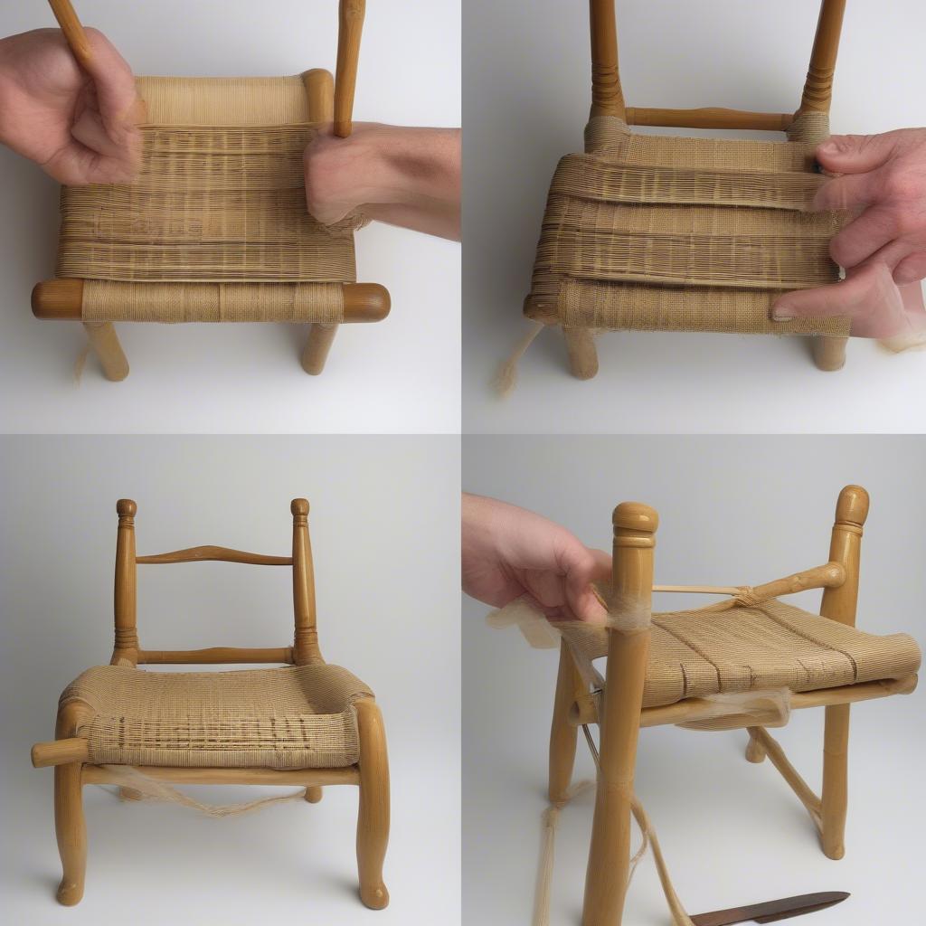 Cane Chair Seat Weaving Steps