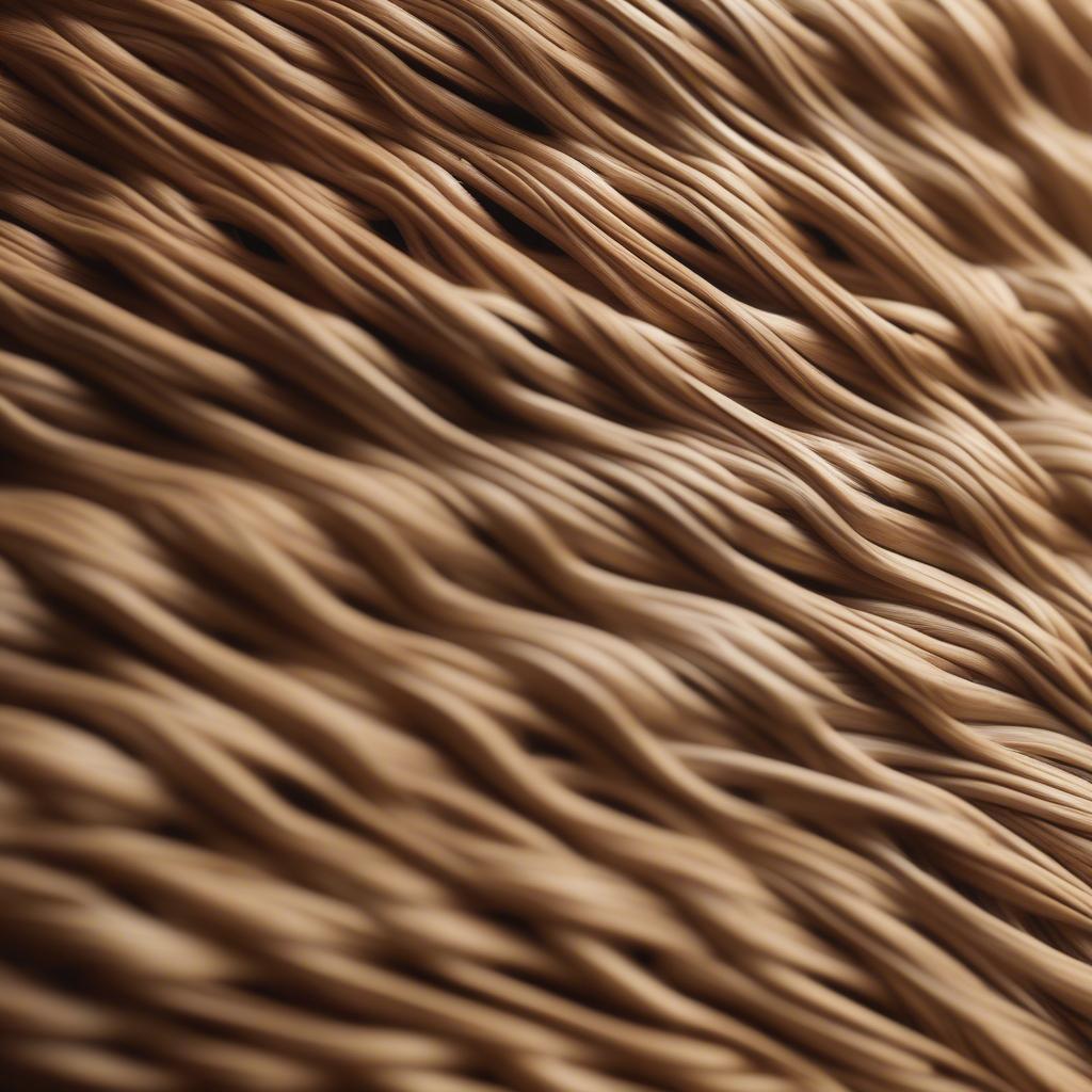 Close-up view of a cane weaving chair bottom, showcasing the intricate detail and craftsmanship of the handwoven pattern.