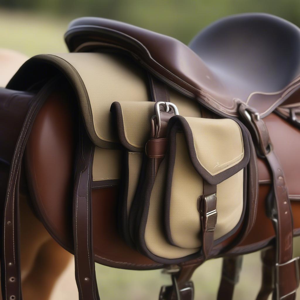 Durable Canvas and Nylon Horse Saddle Bags