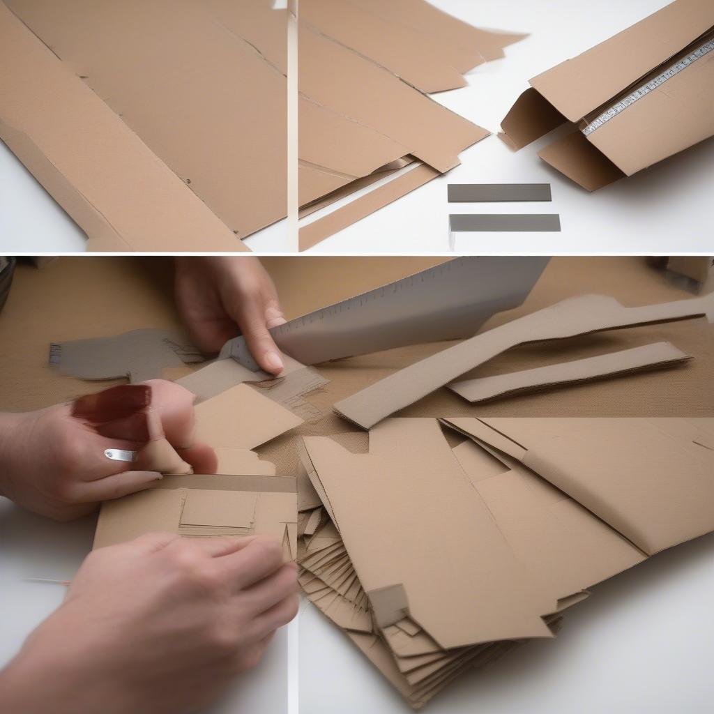 Preparing Cardboard for Weaving