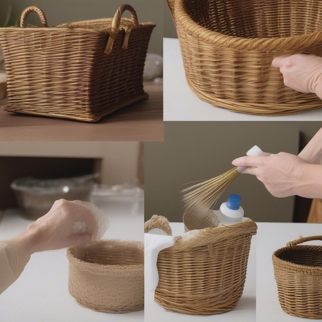 Cleaning and Maintaining Wicker and Brass Baskets