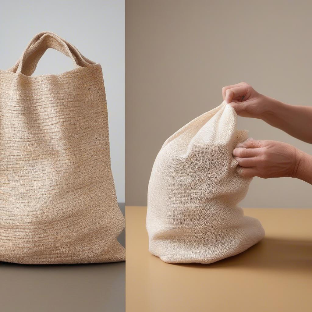 Tips for cleaning and storing a woven bag