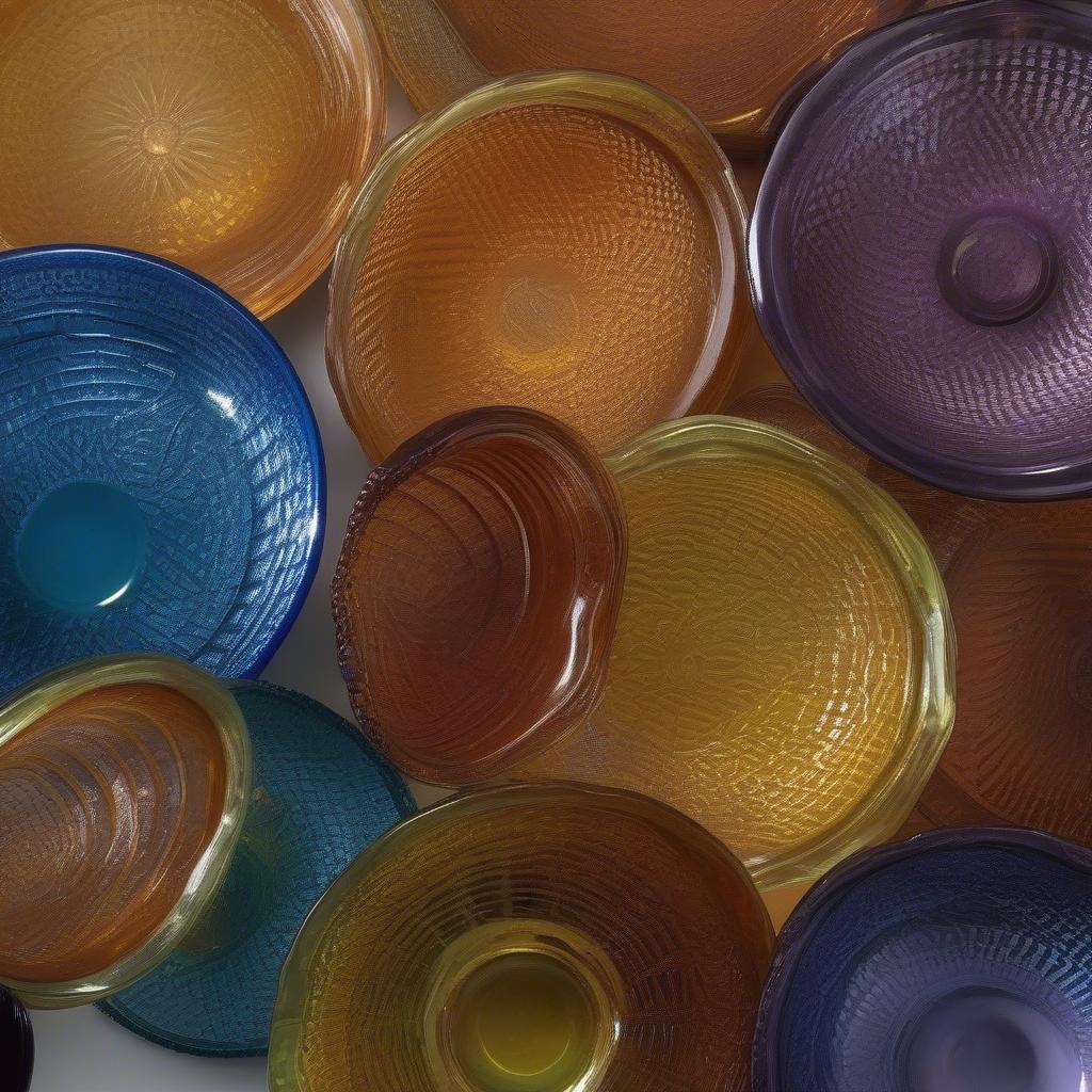 Examples of Carnival Glass Basket Weave Patterns