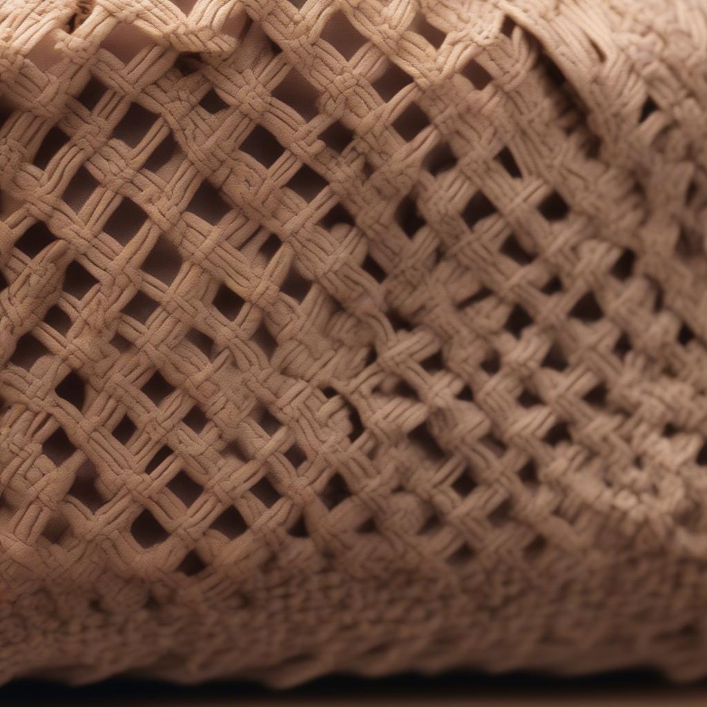 Close-up of the intricate weave of a Caterina Bertini bag